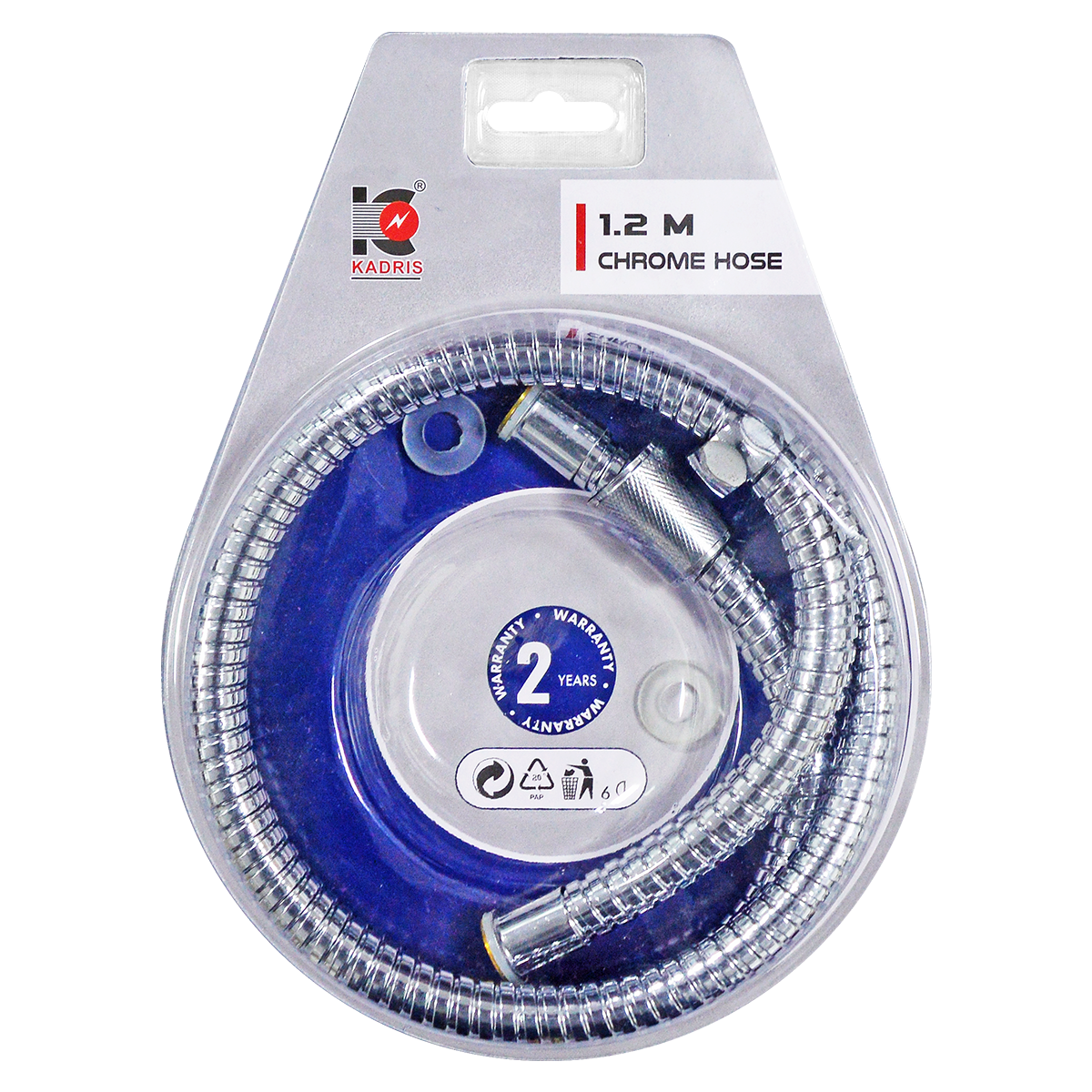 SA-1121 SHOWER CHROME HOSE (1.2 M)