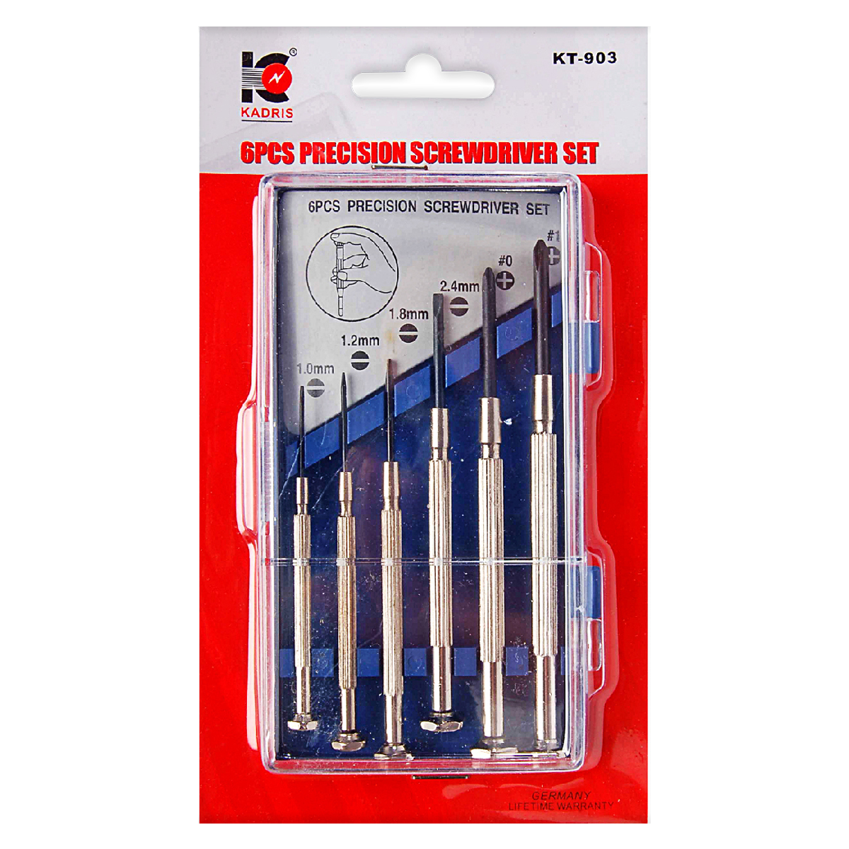 ET-1135 KADRIS WATCH SCREW DRIVER SET 6PCS KT903