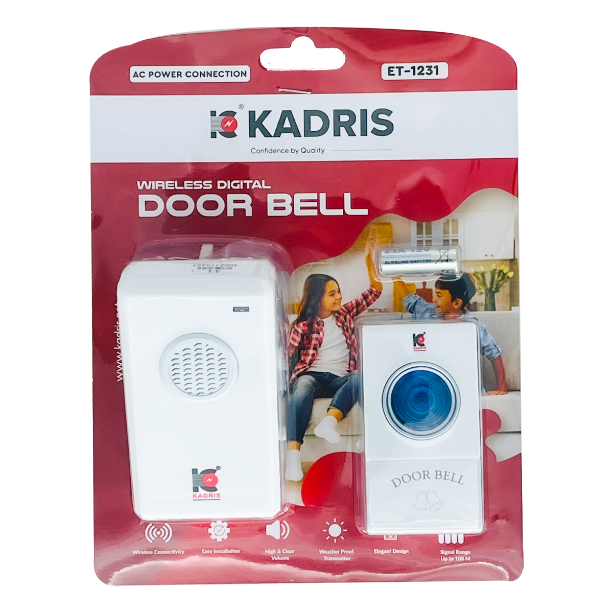 ET-1231 KADRIS DOOR BELL-WIRELESS - AC