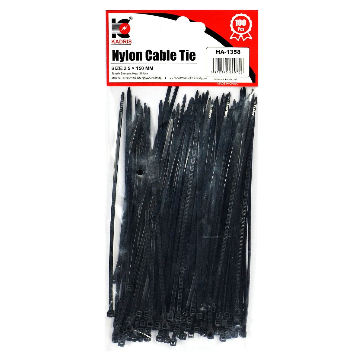 HA-1358 CABLE TIE SF - 150 2.5MM