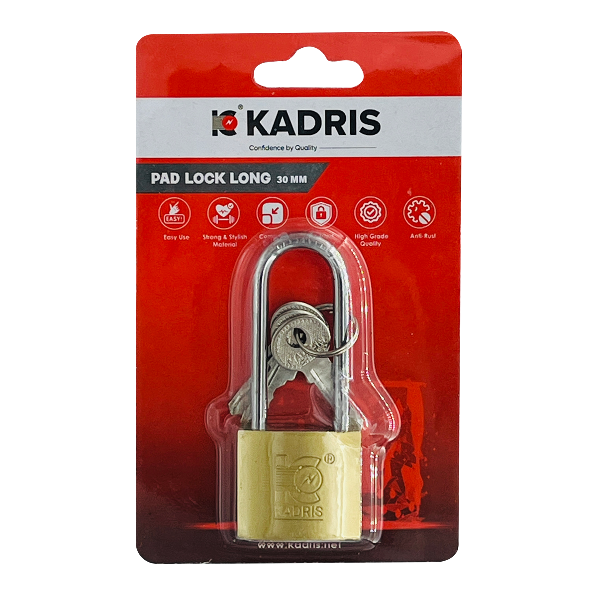 HA-1432 PAD LOCK LONG BL415-1 50MM KADRIS