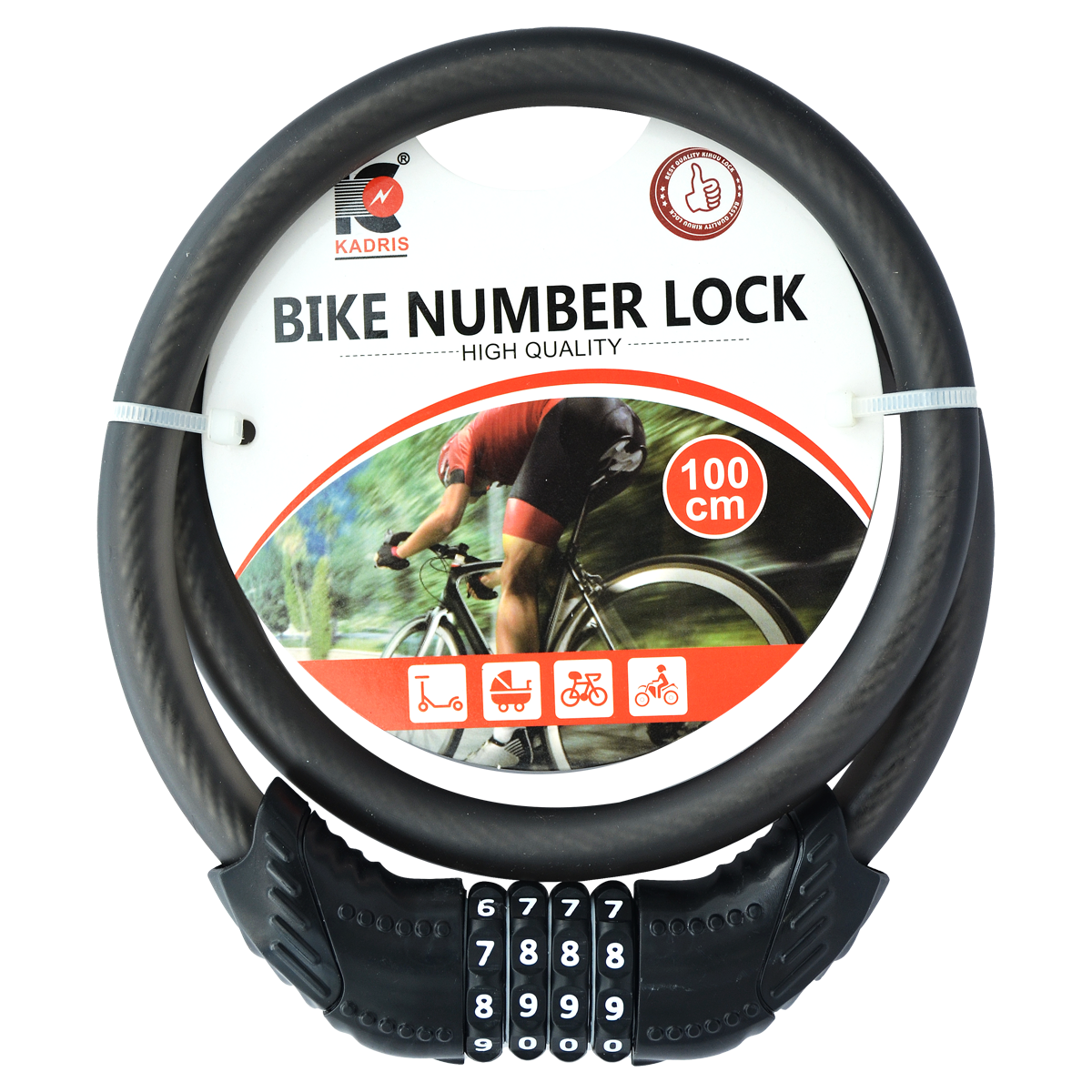 HA-2050 KADRIS BIKE NUMBER LOCK-15MMX1000MM