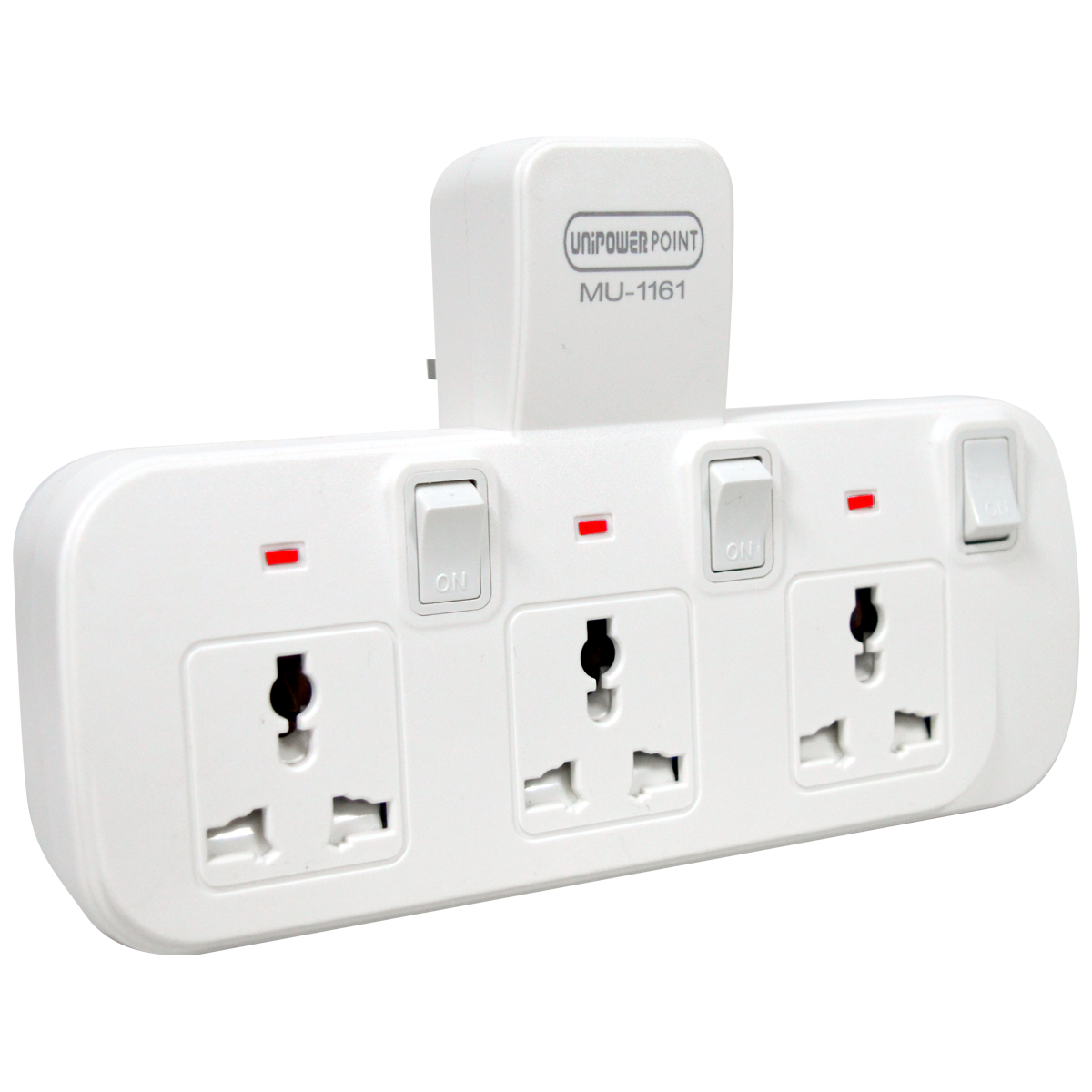 MU-1161 UNIPOWER POINT 3 WAY UNIVERSAL T SOCKET